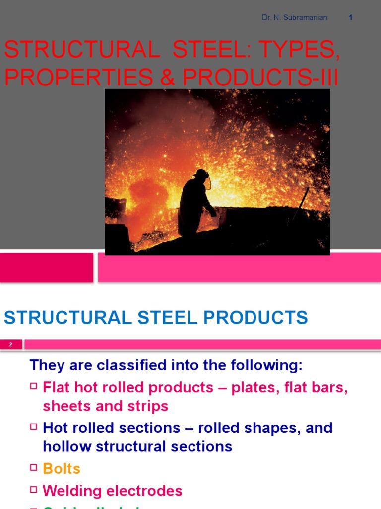 Structural Steel Types Properties Products III PDF Steel