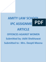 Offences Against Women Law Assignment