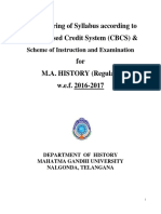 MA History Syllabus Restructured for CBCS