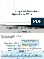 Simularea Organizării Relative A Fișierelor În C/C++: Algoritmi Și Tehnici de Programare
