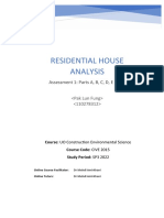 Residential House Analysis: Assessment 1: Parts A, B, C, D, E and F
