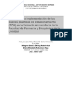 Implementación de Buenas Prácticas de Almacenamiento en la Farmacia Universitaria de la UNMSM