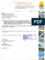 Sr. 557 Submission For Approval of Construction Methodology For Cement Plaster (12mm, 15mm or 20mm Thick)