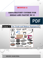 Module 2 Lesson 1 - Use Tools and Bakery Equipment