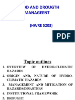 Flood and Drougth Manageent: (HWRE 5203)