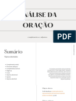 Análise Da Oração: Complementos e Adjuntos