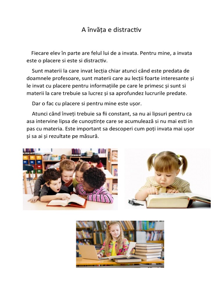 A Invata e Distractiv | PDF