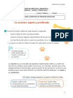 Lenguaje 3º Básico Guía N°4 Ejercicios Gramática