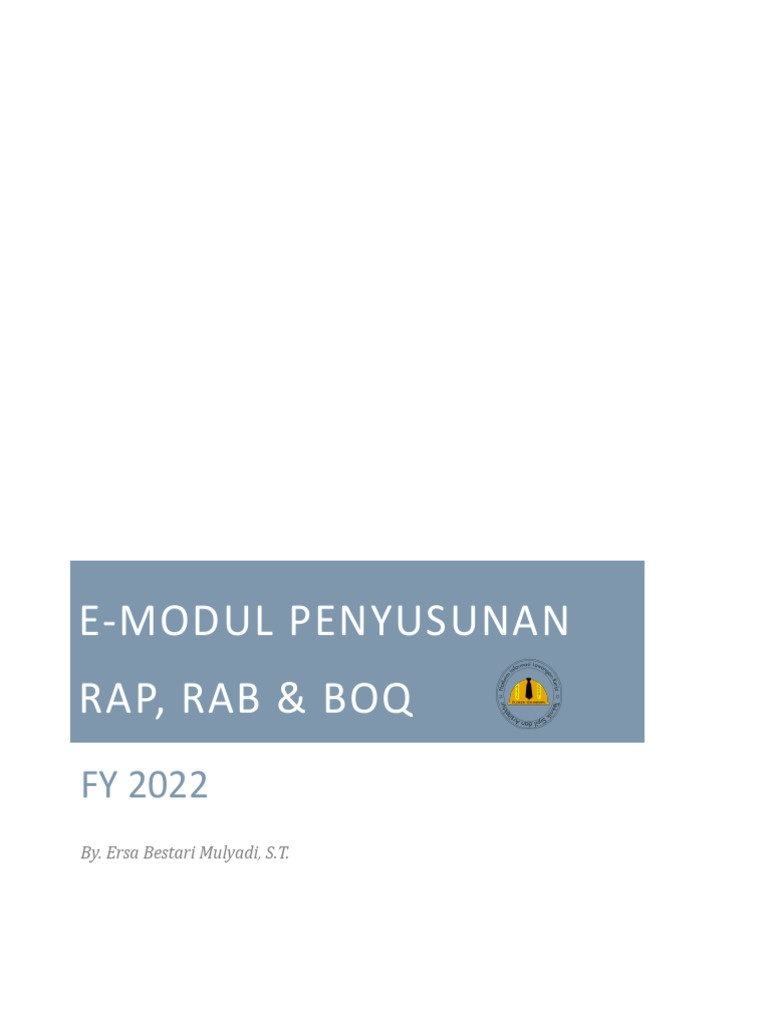 E-Modul Penyusunan Rap, Rab Dan Boq | PDF