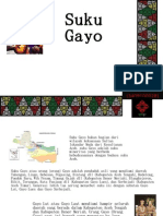 Suku Gayo dan Kebudayaannya