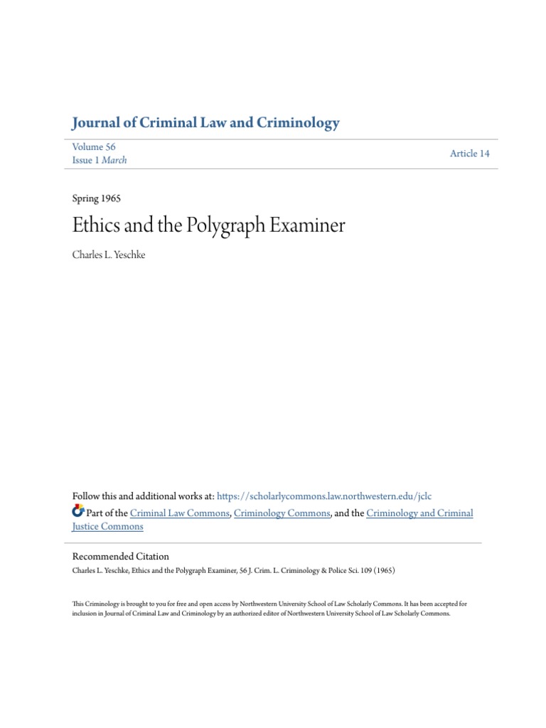 Ethics in Polygraph Examination | PDF | Polygraph | Test (Assessment)