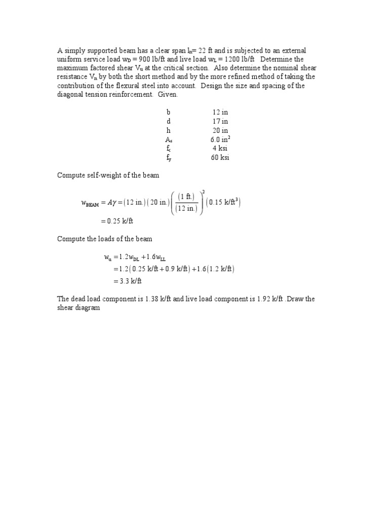 Stirrup Design | PDF