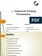 An Industrial Training Presentation: Prepared By: Guided by