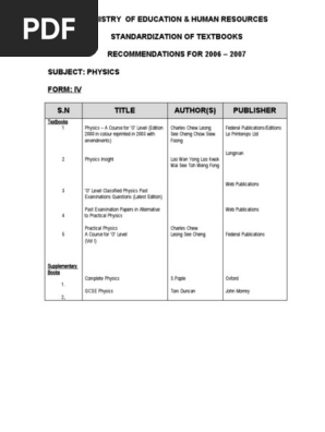 Physics Form4 Pdf