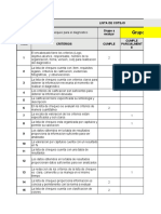 Lista de Cotejo SGC