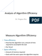 Analysis of Algorithm Efficiency: Dr. Yingwu Zhu