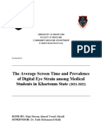 The Average Screen Time and Prevalence of Digital Eye Strain Among Medical Students in Khartoum State (2021-2022)