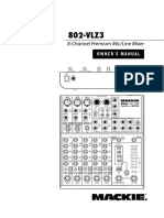 8-Channel Premium Mic/Line Mixer: Owner'S Manual