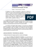 Trastorno del desarrollo del L y el Habla - Sabate y otros - art