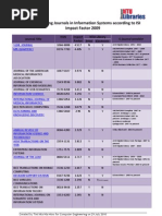 Download Top Computing Journals in Information Systems According to ISI Impact Factor 2009 by NTUSubjectRooms SN56993161 doc pdf