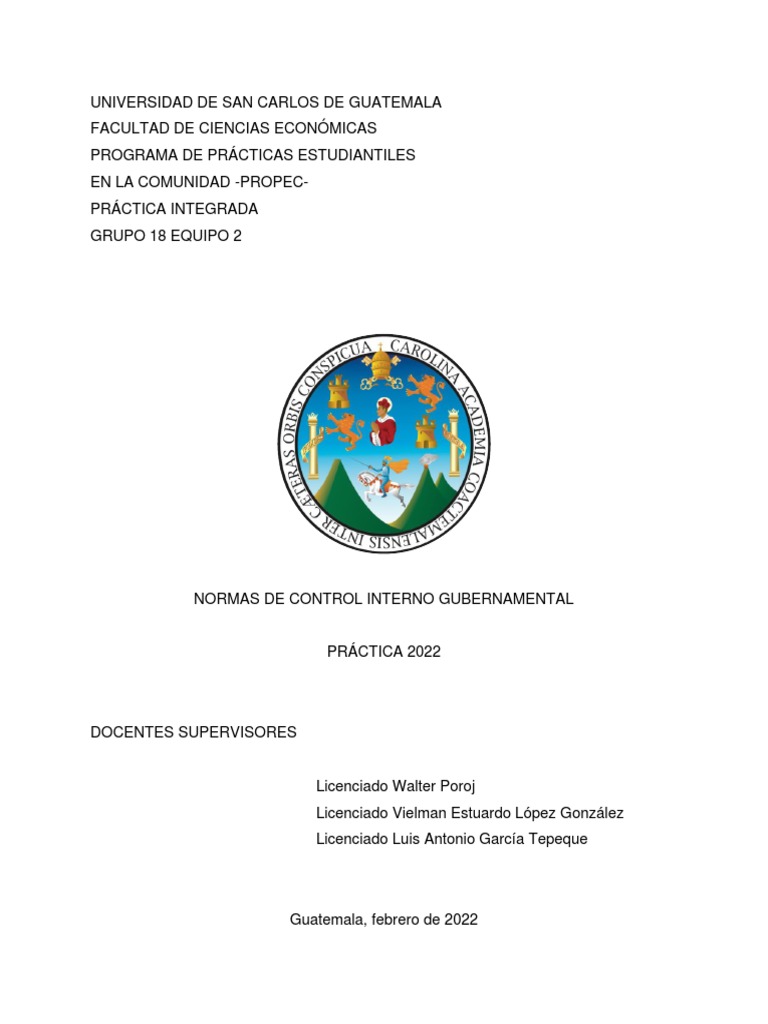 Normas de Control Interno Gubernamental | PDF | Negocios