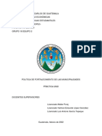 Politica de Fortalecimiento de Las Municipalidades - Grupo No. 02