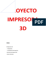 Proyecto Impresora 3D: Indice