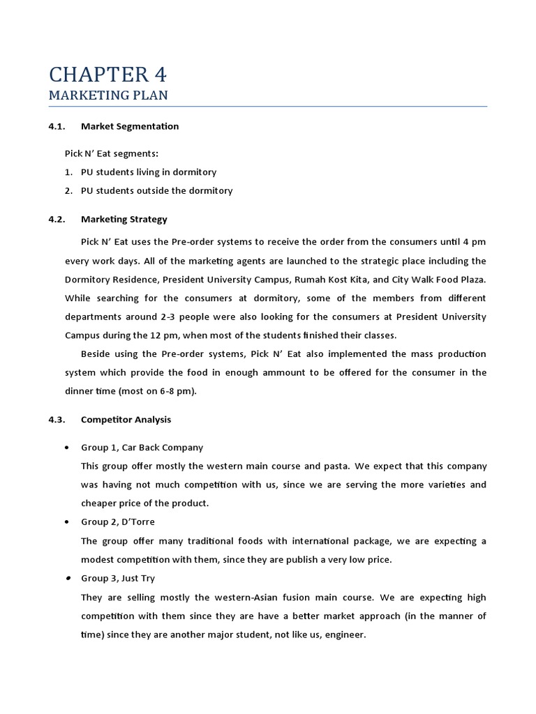 Marketing Plan: 4.1. Market Segmentation | PDF | Marketing | Business