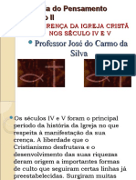 História do Pensamento Cristão II - Professor José do Carmo da Silva