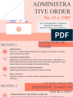 Rules and Regulations To Implement Dispensing Requirements Under The Generics Act of 1988 (R.A. No. 6675)
