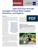 Attaining Health Outcomes Through Synergies of Rural Water Supply, Sanitation, and Hygiene