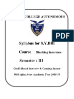 Syllabus For S.Y.BBI Course: Semester: III: Jai Hind College Autonomous