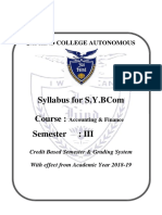 Syllabus For S.Y.Bcom Course: Semester: Iii: Jai Hind College Autonomous