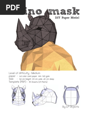 Papercraft Rhino-Mask-Manual