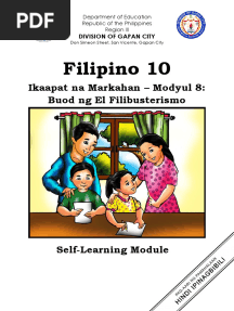 Filipino 10 SLMs 4th Quarter Module 8