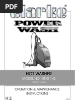 Hot Washer: Operation & Maintenance Instructions