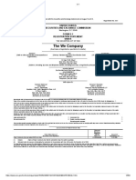 The We Company: United States Securities and Exchange Commission Form S-1 Registration Statement