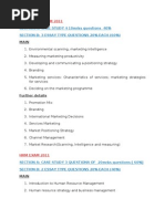 SECTION A: CASE STUDY 4 10mrks Questions 40% Section B: 3 Essay Type Questions 20% Each (60%)