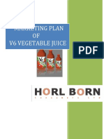 Marketing Plan OF V6 Vegetable Juice: Champion Like A Thrive