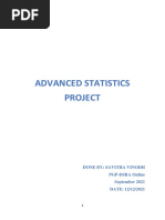 Advanced Statistics Project Report 