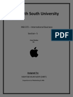 North South University: INB 372 - International Business Section-5