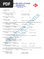 Aces Review Center: Ree Online Review Refresher Math 10 by Engr. Jimmy L. Ocampo 0920 - 644 - 6246