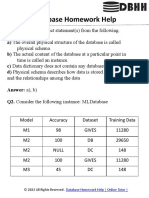 Database Homework Help