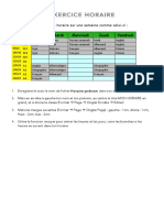 Exercice Horaire