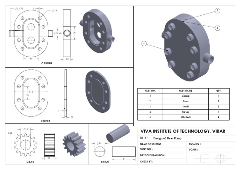Design of Gear Pump | PDF | Mechanical Engineering | Manufactured Goods