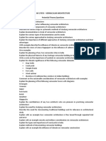 Ar 1707D - Vernacular Architecture Potential Theory Questions