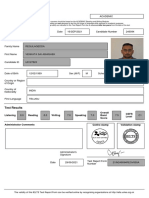 Test Report Form: Candidate Details