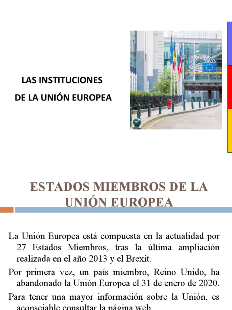 Instituciones de La Unión Europea | PDF | Parlamento Europeo | Política ...
