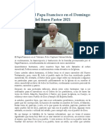 Homilía Del Papa Francisco en El Domingo Del Buen Pastor 2021