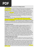 Security and Control Risk Assessment of Toll Bridge Operations